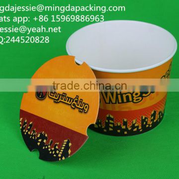 Disposable degradable paper buckets for chicken