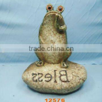 garden decoration, ceramic garden frog