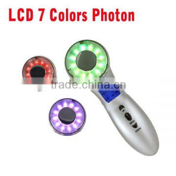 3MHz Ultrasonic Light Therapy 7 Color Light Photon Skin Rejuvenation Lightening LED Treatment System