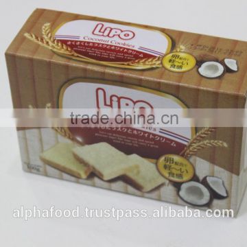 LIPO high energy coconut biscuit with 100G bag packing