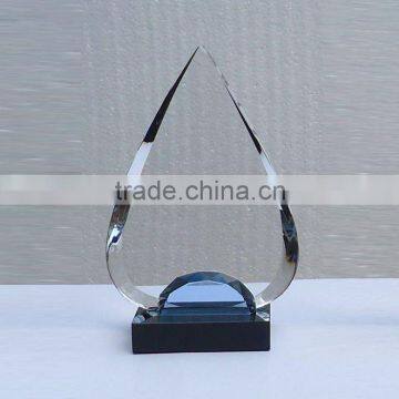 Beautiful Transparent Clear Flame Crystal Blank Award