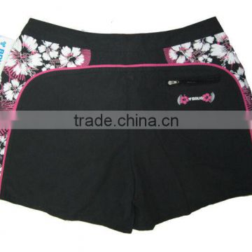 WOMENS FASHION SOLID 100% POLYESTER BOARD SHORTS