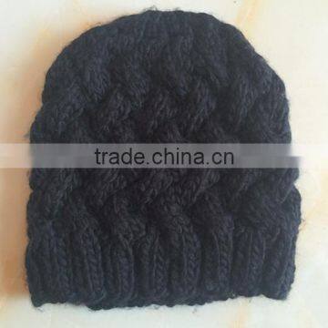 Fashion Simple Winter Pure Color Warm Knitted Hat Beanie Cap