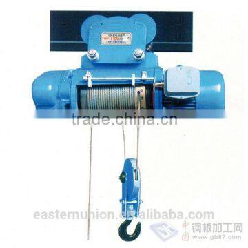 Pulling electric wire rope hoist, wire rope electric motor hoist