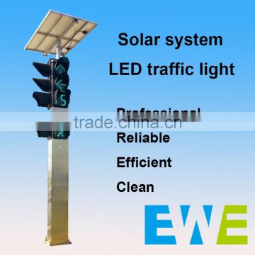 solar LED traffic light for crossroad