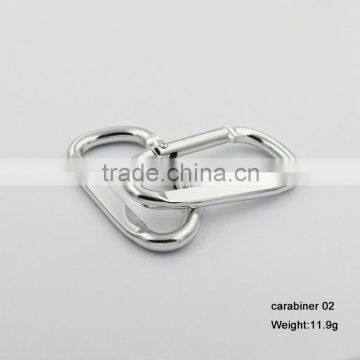 d shape aluminum carabiner hook