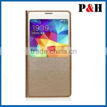 Big Window Transparent Cover and Leather Case for Samsung S5 photo-4