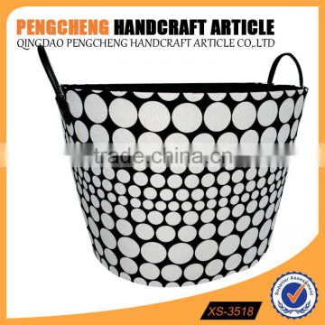 Dot design polyester laundry basket