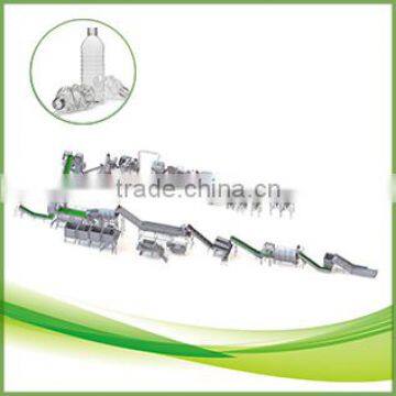 TUV CE Certified Dirty PET bottle flakes crushing recycling plant