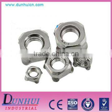 Stainless steel quartet welding nut