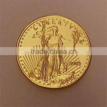 Thick 22K Gold Plated American Gold Eagle Coin