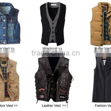 Wholesale Boys Vest With Many Pockets Men Cotton Casual Vest photo-3