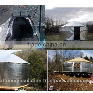 metalized reflective bubble thermal insulation for pallet packing