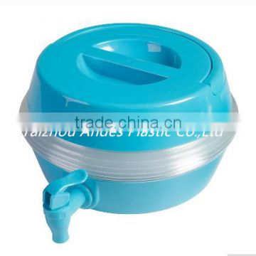 High quality portable 5.5L plastic collapsible beverage dispenser