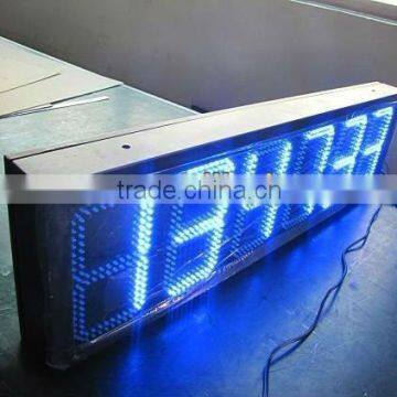 CE&Rohs 6" 88:88:88 Outdoor White led time temperature display