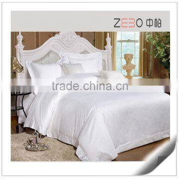 Plain White Hotel Style Bed Linen Pure Cotton 300TC Cheap Hotel Living Bedding