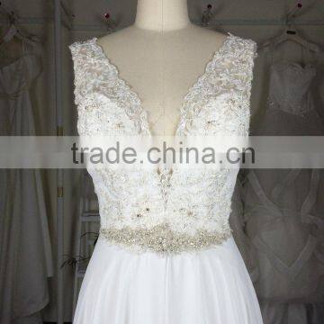 (MY20151223B) MARRY YOU China Custom Made Chiffon Lace Wedding Dress 2016 photo-3