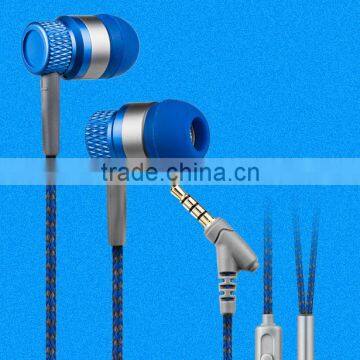 New metallic In-Ear Fashion Music super bass Headphone Headset Earphone with Microphone for iphone Mobile Phone