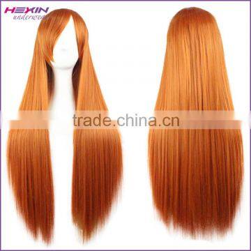 80cm New Hairstyle Natural Long Orange Wig