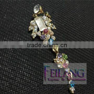 Fashion Square Diamond Long Section Of High-Grade Crystal Earrings photo-4