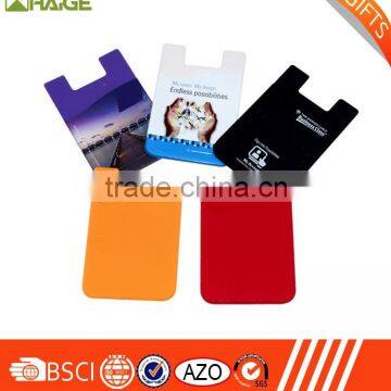 Professional custom silicone card holder print for smartphone