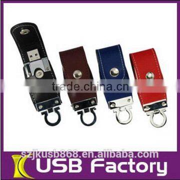 Novel design leather usb stick 4gb 8gb 16gb 32gb for gifts