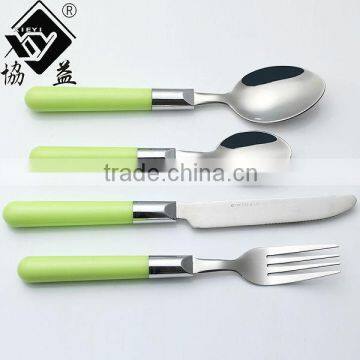 Stainless Steel Colored Plastic Place Setting Cutlery