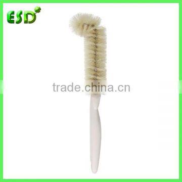 ESD Short Handle Boar Bristle Curve Cup and Bottle Cleaner Brush photo-2