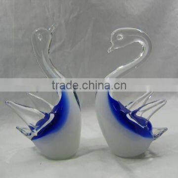 art glass birds decoration