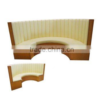 Restaurant booth sofa fabric curved sofa YK7026