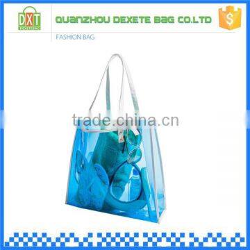 PVC material colorful beach bag with compartment