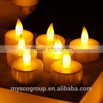 Set of 6 flickering tea lights