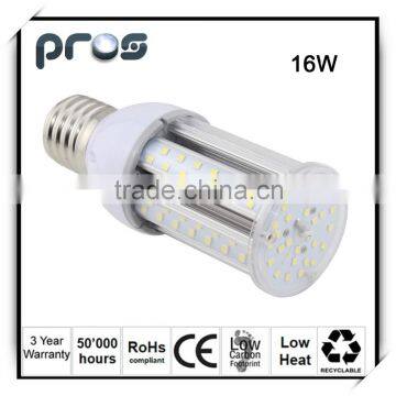 high brightness IP64 360 degree led corn lamp 16w e27 to replace post top light
