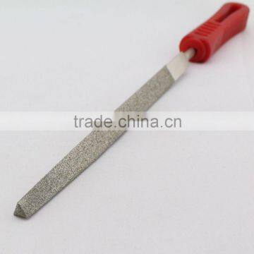 8" inch Diamond Coated Triangle File 200mm Length Grit 120 medium Three Square