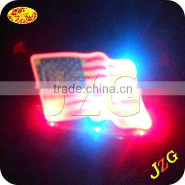 Independence Day Glowing LED Flag American Badge