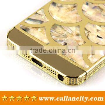 New shell design for iphone 5s 24k gold custom housing