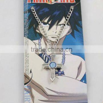 New Cosplay Anime Fairy Tails Gray Cross Sign Logo Pendent Necklace