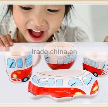 ceramic London bus Children dinner set for baby gift