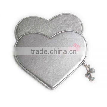 002 PU leather heart-shaped mousepad