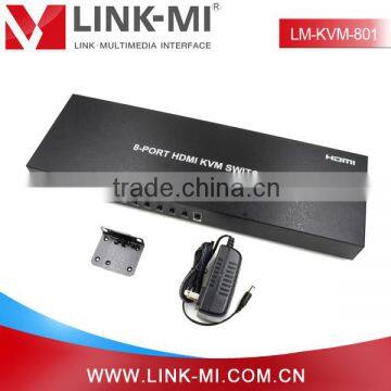 LINK-MI OEM LM-KVM801 8 to 1 HDMI KVM Switch Via HDMI Cable