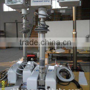 Roof-mounted light tower with camera/telescoping light mast/vehicle mounted light tower