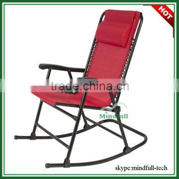 Mesh Fabric Folding Outdoor Furniture Rocking Chair For Sale