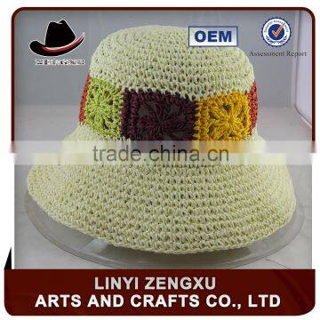 Newest fashion wide brim straw natural grass boater hat wholesale