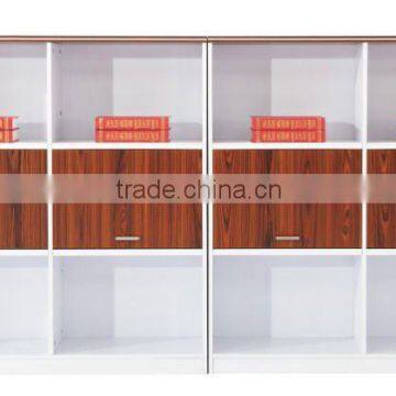 B028 furniture open bookshelf cabinet with drawers