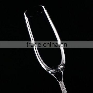 2015 new design lead free clear crsytal 250ml wedding champagne flutes/wedding champagne couples/wedding champagne glasses