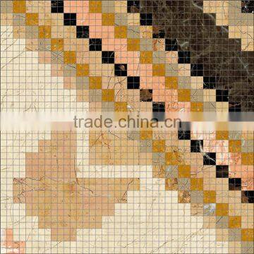 Interior Wall Decoration Material Water Jet Marble Mosaic Floor Medallion Tile