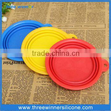 Custom silicone pet bowl folding silicone pet bowl