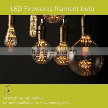 LED Fireworks Filament Light Edison Screw Vintage globe Filament light Bulb