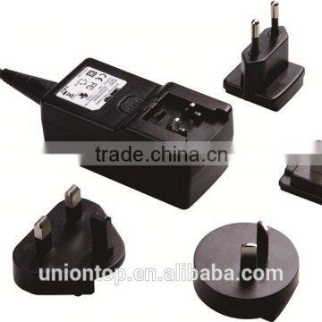 96-240v ac input UK US EU AU plug in 9v 1.5a ac dc power adapter with UL CE FCC certification