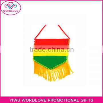 custom hot sell dye sublimation sport club satin national pennant flag for 2018 World Cup